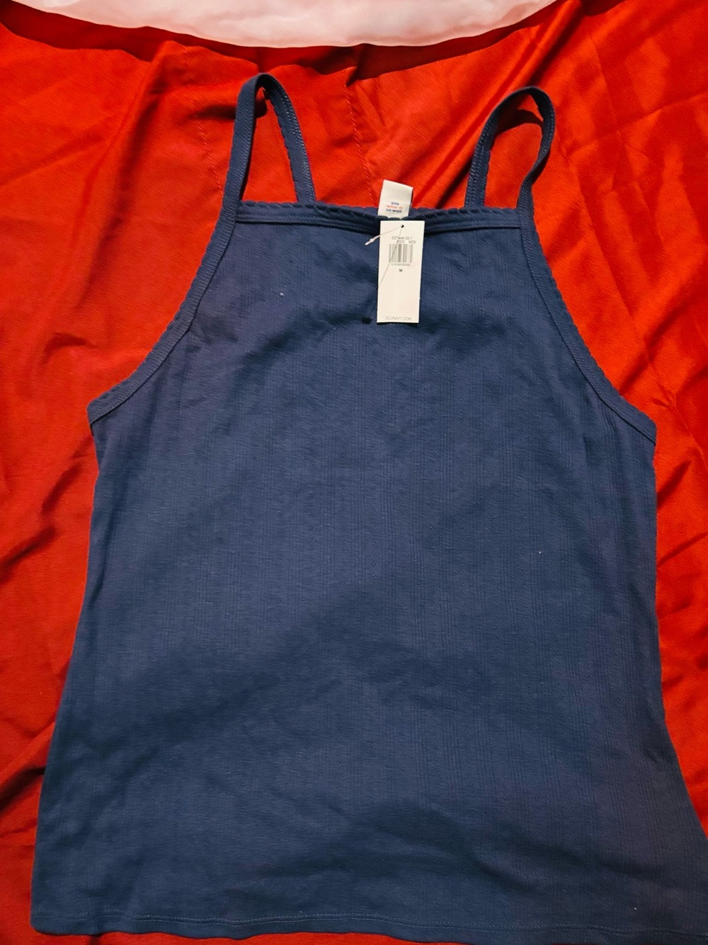 Old Navy Navy Ribbed Cami with Spaghetti Straps